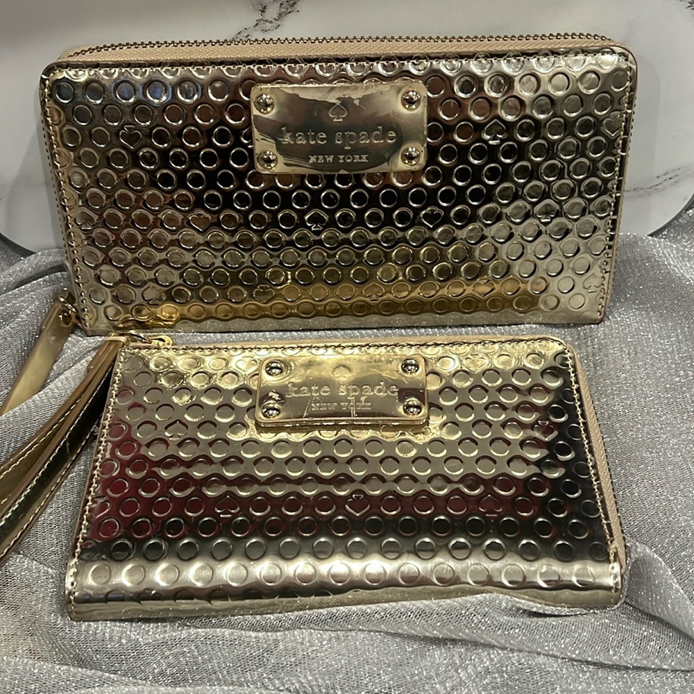 Kate Spade Gold wallet set